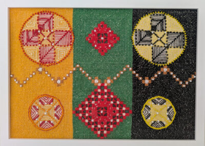 15腹ペコはらぽん-刺繍絵-まるとしかく