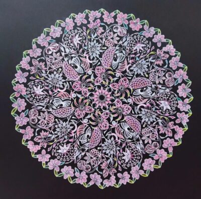 9田中みゆ紀-点描曼荼羅画-Paletone