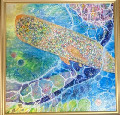 11大田眞規子-ゆらりクジラサンライズ-絵画
