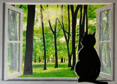 28柘植康博-トイレの窓-絵画