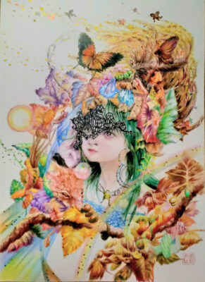 16顕顕-絵画-茜色の輪舞曲
