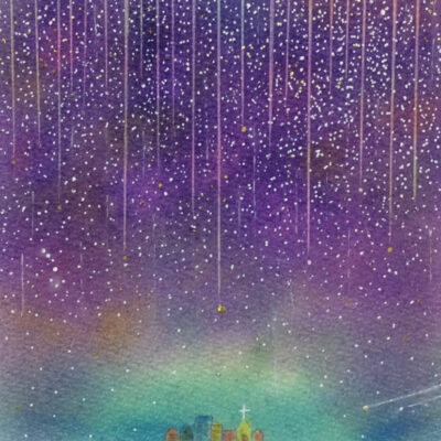 19Saeko-絵画-星降る夜には