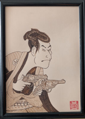 28焼絵師ROCKAWAY-焼絵-二丁拳銃