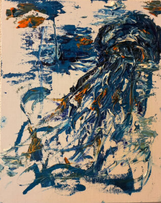 19mitoart-絵画-碧のクラゲ