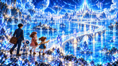 26HIROKIAI-デジタルアート-蒼輝の水晶王都へ