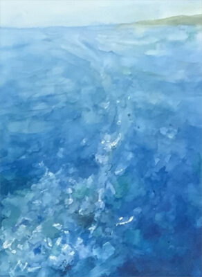 42味埜比佐子-絵画-海に向かう