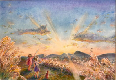 11栗崎敏江-絵画-時のかけら「夕焼け」