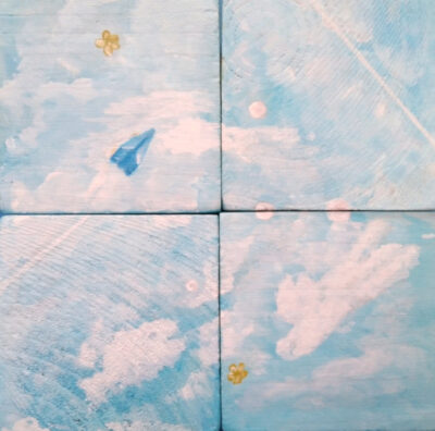 59日土水-絵画-コロコロ絵合わせ-空へ-魚猫1