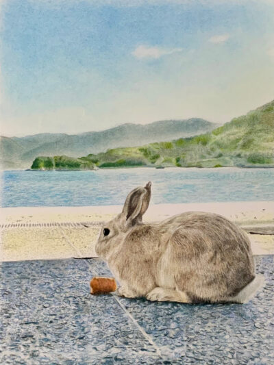 no3ゆあ-絵画-海風をあびて